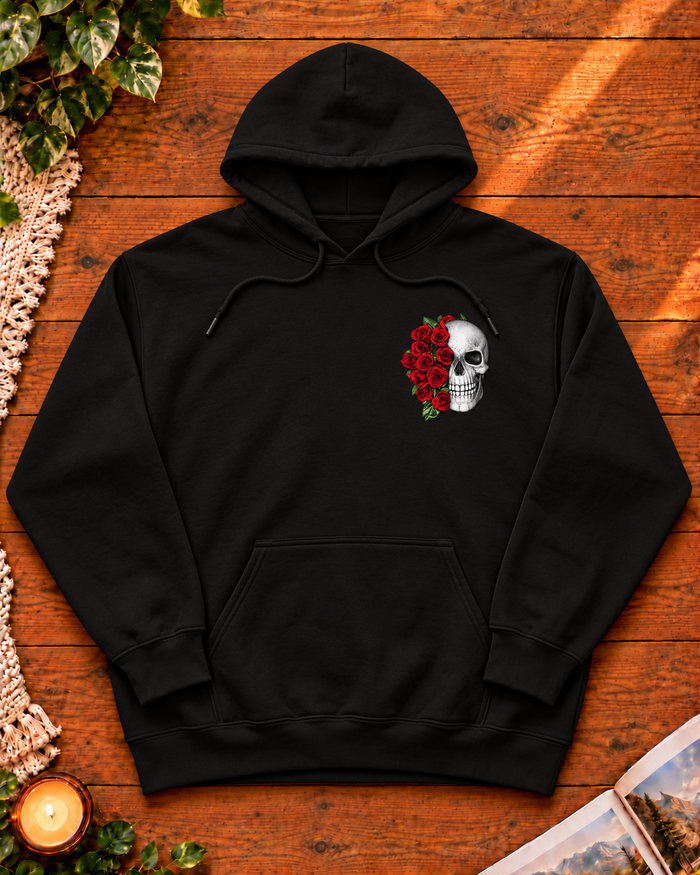 Skull & Roses Gothic Graphic Hoodie