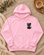 Pretty Kitty baby pink hoodie front mockup