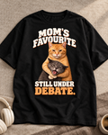 Mom’s Favourite Still Under Debate Cat Oversized Graphic T-Shirt