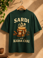 Sardi Aur Kadak Chai Oversized Graphic T-Shirt