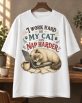 My Cat Can Nap Harder Cat Lover Oversized Graphic T-Shirt