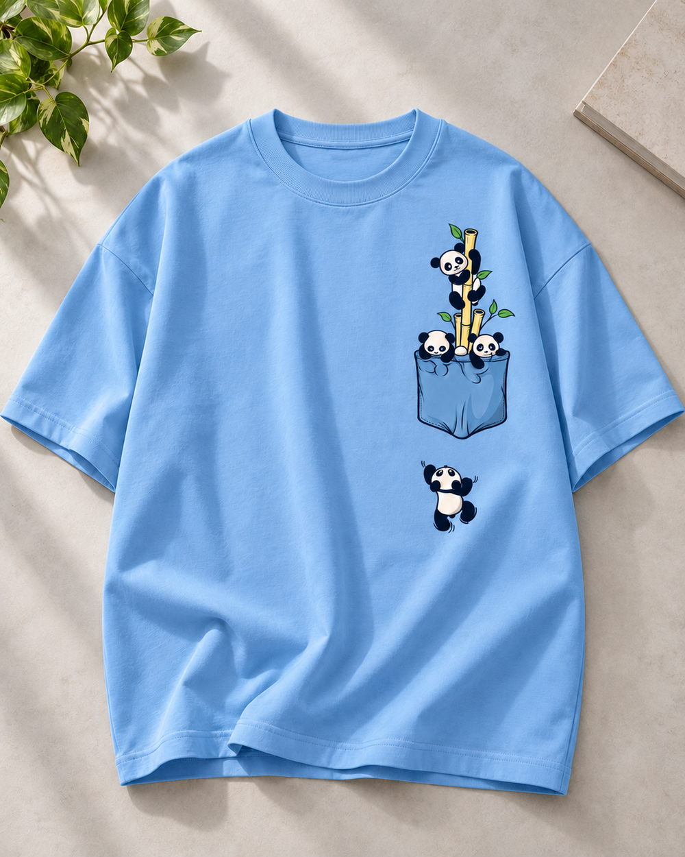 Pocket Panda Oversized Graphic T-Shirt