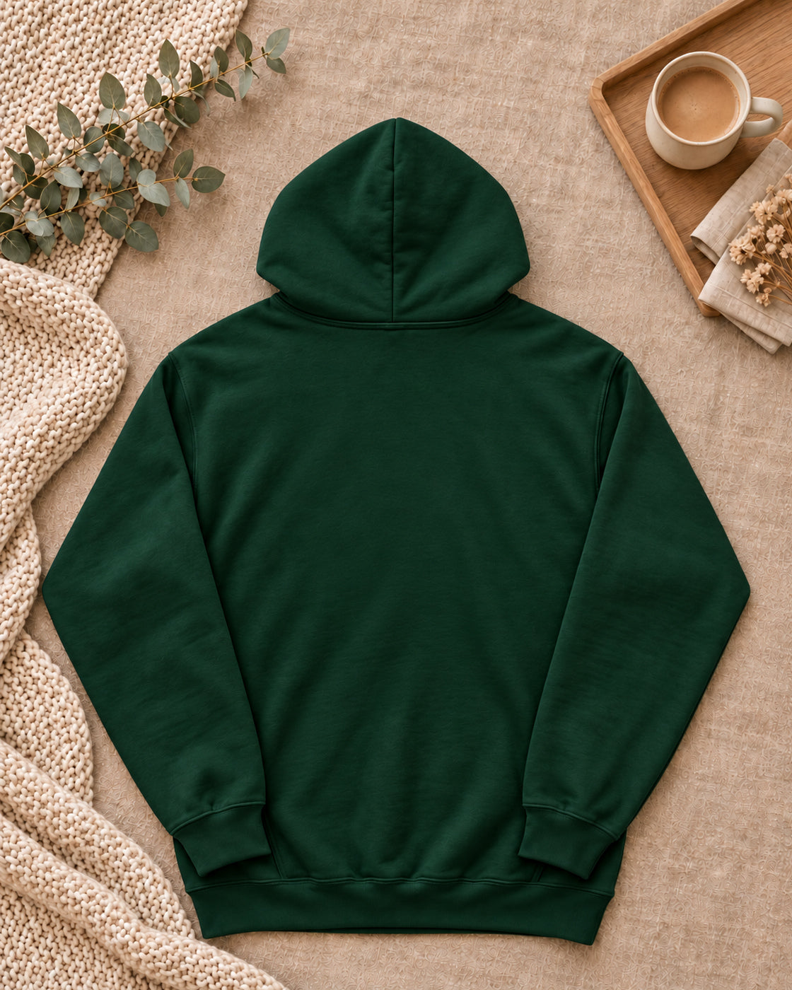 Break My Own Rules bottle green hoodie back mockup