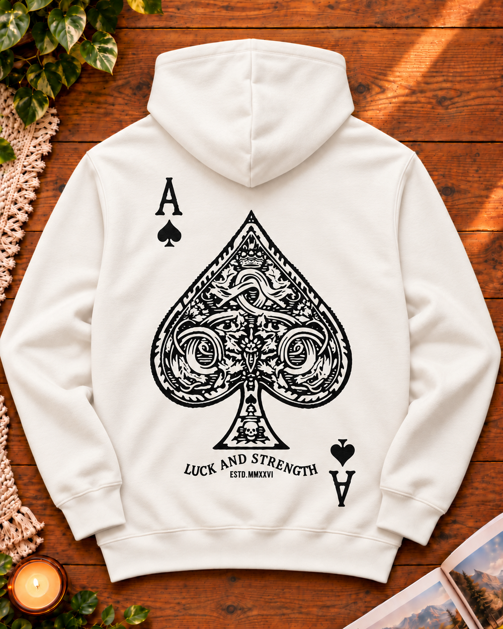 Ace of Spades Luck & Strength Graphic Hoodie