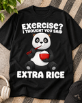 Exercise Extra Rice Panda Oversized Graphic T-Shirt