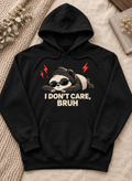 I Don't Care Bruh Panda Graphic Hoodie