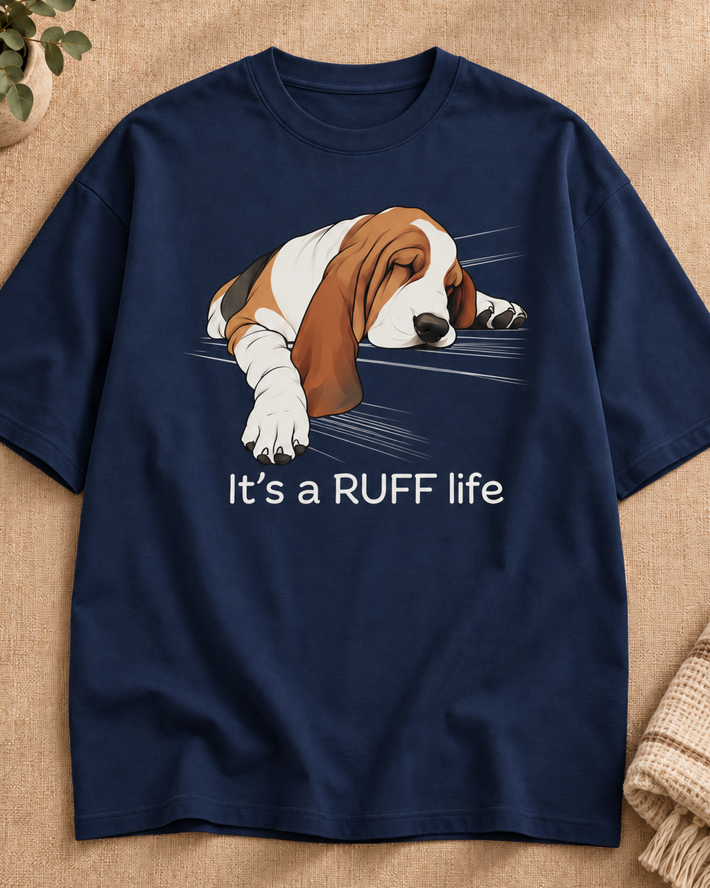 It's a Ruff Life Dog Lover Oversized Graphic T-Shirt