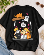 Jar Full of Cats Cat Lover Oversized Graphic T-Shirt