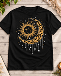 Leopard Crescent Sun & Moon Regular Fit Graphic T-Shirt