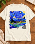 Off White regular-fit crew T-shirt featuring Let It Gogh artwork