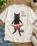 Look I'm a Hooman Cat Lover Oversized Graphic T-Shirt