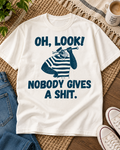 Oh Look Nobody Gives a Shit Oversized Graphic T-Shirt