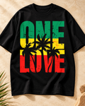 One Love Tropical Oversized Graphic T-Shirt