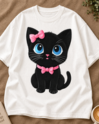 Pretty Kitty Cat Lover Oversized Graphic T-Shirt