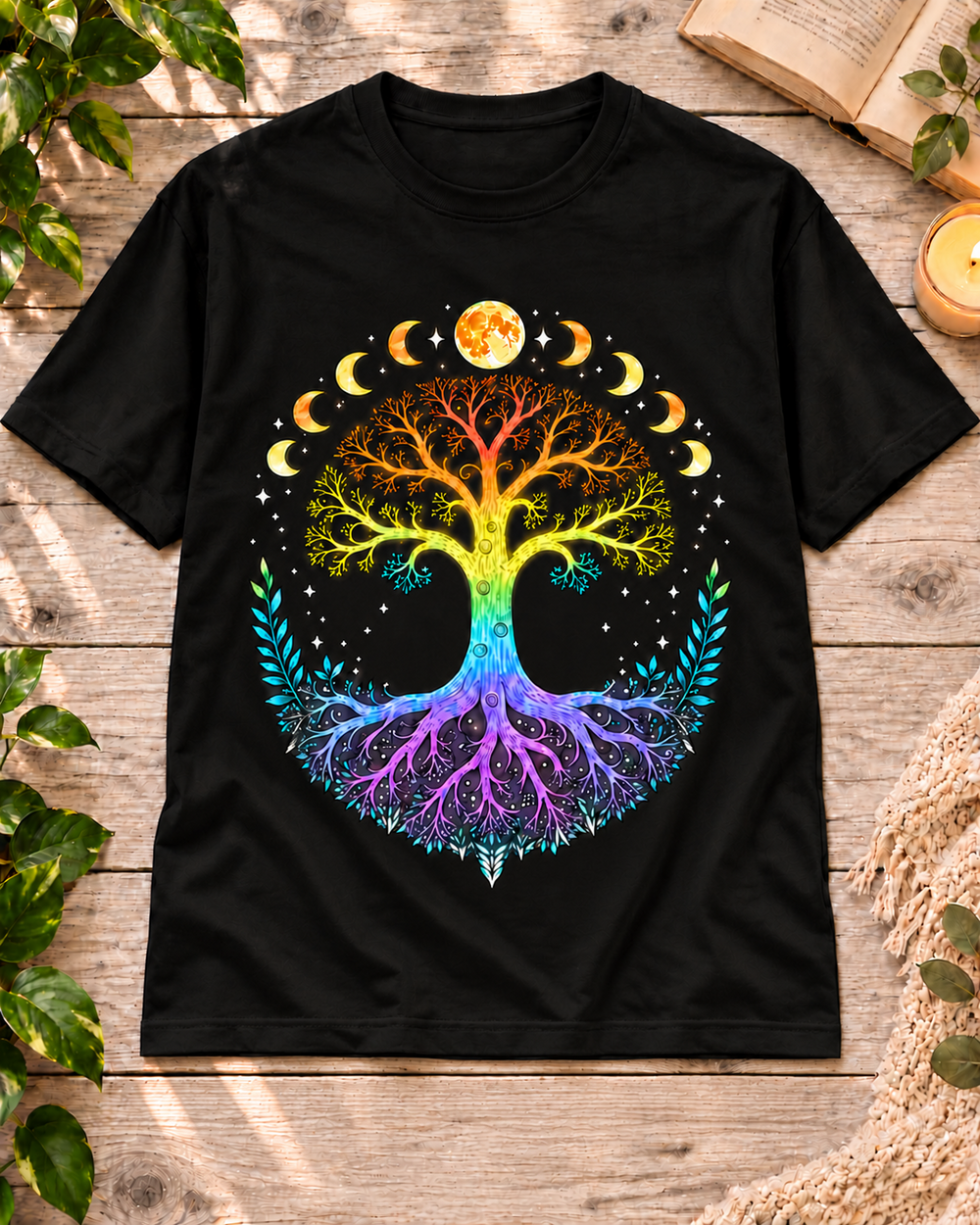 Rainbow Tree of Life Regular Fit Graphic T-Shirt