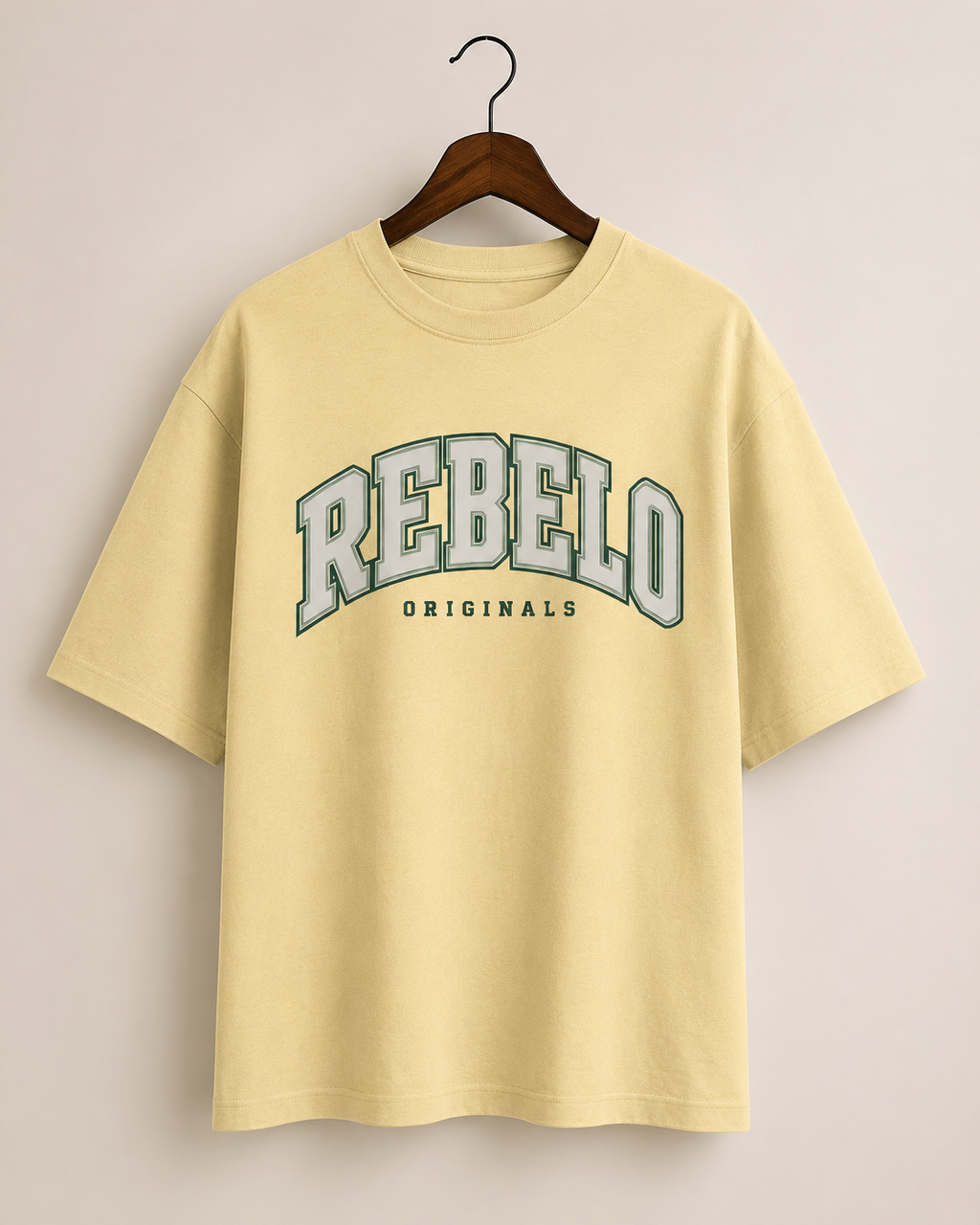 REBELO Originals beige oversized T-shirt hero image