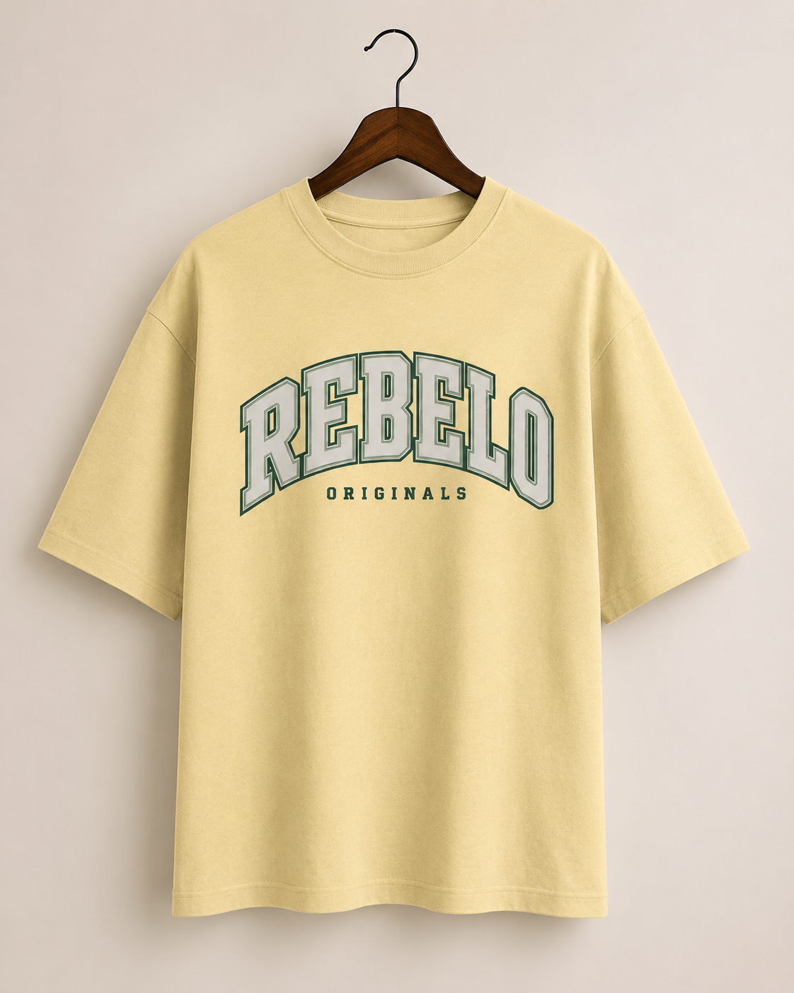 REBELO Originals beige oversized T-shirt hero image