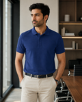 Royal Blue Men’s Cotton Polo T-Shirt
