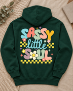Sassy Little Soul bottle green hoodie back